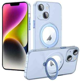 For iPhone 14 MagSafe Multifunction Holder Phone Case(Sierra Blue)