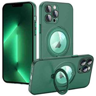 For iPhone 13 Pro MagSafe Multifunction Holder Phone Case(Green)