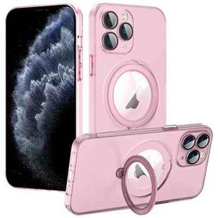 For iPhone 11 Pro MagSafe Multifunction Holder Phone Case(Pink)
