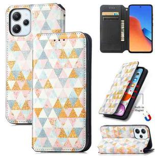 For Xiaomi Redmi 12 CaseNeo Colorful Magnetic Leather Phone Case(Rhombus)