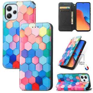 For Xiaomi Redmi 12 CaseNeo Colorful Magnetic Leather Phone Case(Colorful Cube)