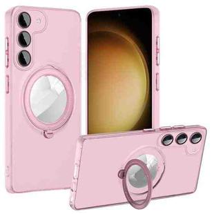 For Samsung Galaxy S23+ 5G MagSafe Multifunction Holder Phone Case(Pink)