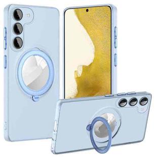 For Samsung Galaxy S22+ 5G MagSafe Multifunction Holder Phone Case(Sierra Blue)