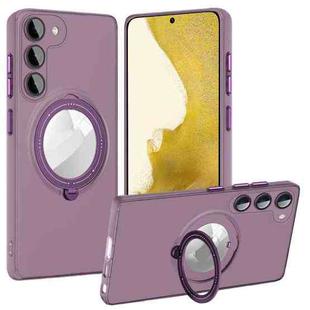 For Samsung Galaxy S22+ 5G MagSafe Multifunction Holder Phone Case(Dark Purple)
