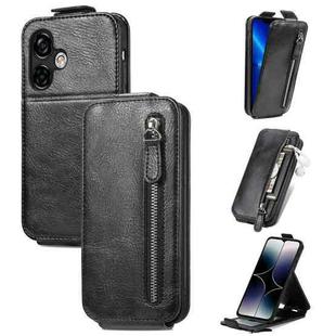 For Ulefone Note 16 Pro Zipper Wallet Vertical Flip Leather Phone Case(Black)