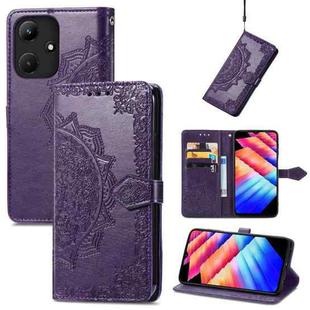 For Infinix Hot 30i Mandala Flower Embossed Leather Phone Case(Purple)