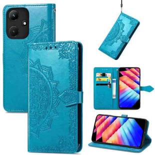 For Infinix Hot 30i Mandala Flower Embossed Leather Phone Case(Blue)