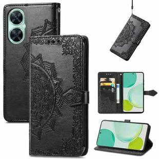 For Huawei Enjoy 60 Pro / nova 11i Mandala Flower Embossed Leather Phone Case(Black)
