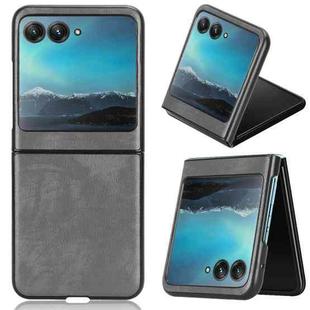 For Motorola Moto Razr 40 Ultra Litchi Texture Back Cover Phone Case(Grey)