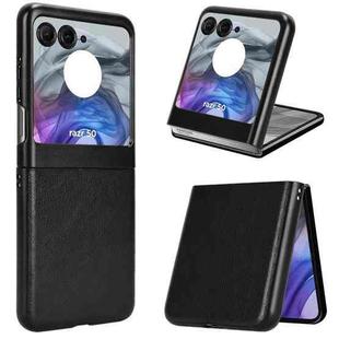 For Motorola Razr 50 Litchi Texture Back Cover Phone Case(Black)