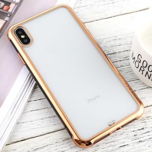 For iPhone XS Max SULADA Colorful Edge Series Shockproof TPU + Electroplated Edge Protective Case(Dark Green)