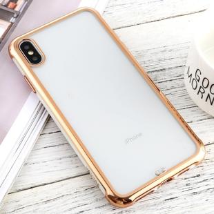 For iPhone XS Max SULADA Colorful Edge Series Shockproof TPU + Electroplated Edge Protective Case(White)