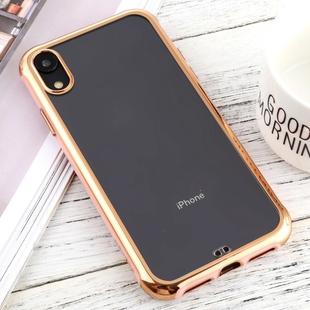 For iPhone XR SULADA Colorful Edge Series Shockproof TPU + Electroplated Edge Protective Case(Pink)