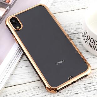 For iPhone XR SULADA Colorful Edge Series Shockproof TPU + Electroplated Edge Protective Case(Black)