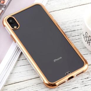 For iPhone XR SULADA Colorful Edge Series Shockproof TPU + Electroplated Edge Protective Case(White)