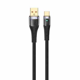 TOTU CB-8-T 100W USB to USB-C/Type-C Transparent Braided Data Cable, Length: 1.5m