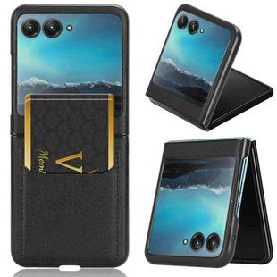 For Motorola Moto Razr 40 Ultra Litchi Texture Card Slot Phone Case(Black)