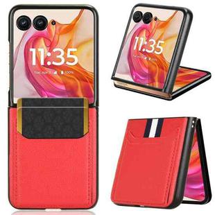 For Motorola Razr 50 Ultra Litchi Texture Card Slot Phone Case(Red)