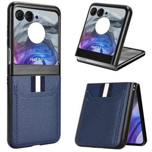 For Motorola Razr 50 Litchi Texture Card Slot Phone Case(Blue)