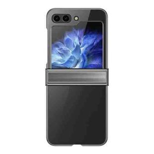 For Samsung Galaxy Z Flip5 Electroplated Three-piece Set Phone Case(Black)