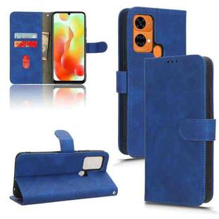 For Oukitel C33 Skin Feel Magnetic Flip Leather Phone Case(Blue)