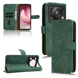 For Oukitel C60 Pro / C60 Skin Feel Magnetic Flip Leather Phone Case(Green)