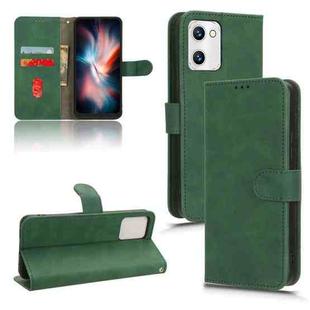 For UMIDIGI C2 / C1 / C1 Max Skin Feel Magnetic Flip Leather Phone Case(Green)