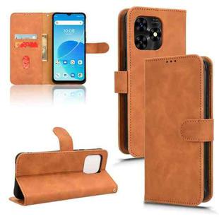 For UMIDIGI G5 Skin Feel Magnetic Flip Leather Phone Case(Brown)