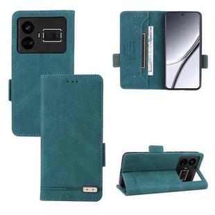 For Realme GT5 5G Magnetic Clasp Leather Phone Case(Green)