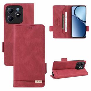 For Realme C63 / C61 Magnetic Clasp Leather Phone Case(Red)