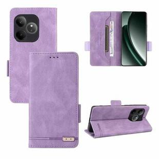 For Realme GT 6 / GT 6T Magnetic Clasp Leather Phone Case(Purple)