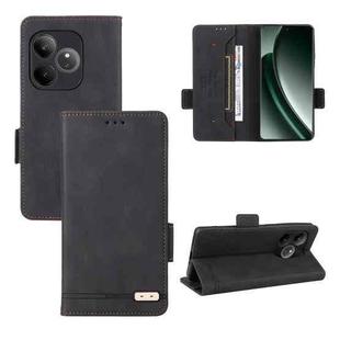 For Realme GT 6 / GT 6T Magnetic Clasp Leather Phone Case(Black)