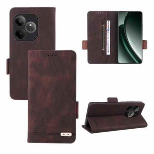 For Realme GT Neo6 / GT Neo6 SE Magnetic Clasp Leather Phone Case(Brown)