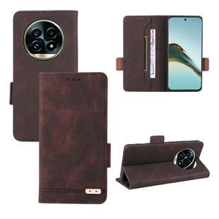 For Realme 13 Pro / 13 Pro+ Magnetic Clasp Leather Phone Case(Brown)