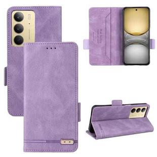 For Realme C75 4G Magnetic Clasp Leather Phone Case(Purple)