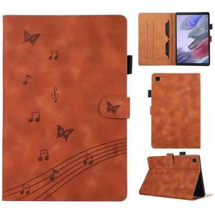 For Lenovo Xiaoxin Pad Pro 2023 Staff Music Embossed Leather Tablet Case(Brown)