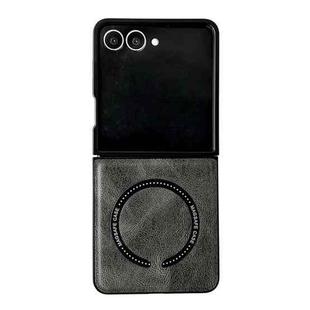 For Samsung Galaxy Z Flip7 5G Crazy Horse Texture Magnetic Magsafe PU Phone Case(Green)