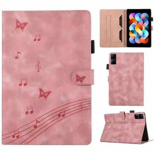 For Xiaomi Redmi 10.61 2022 Staff Music Embossed Leather Tablet Case(Pink)