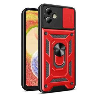 For Motorola Moto G14 Sliding Camera Cover Design TPU Hybrid PC Phone Case(Red)