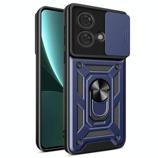 For Motorola Edge 40 Neo 5G Sliding Camera Cover Design TPU Hybrid PC Phone Case(Blue)
