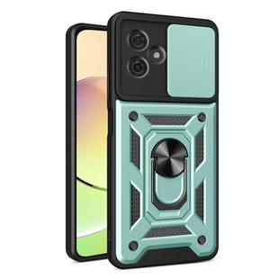 For Motorola Moto G54 5G EU Sliding Camera Cover Design TPU Hybrid PC Phone Case(Mint Green)