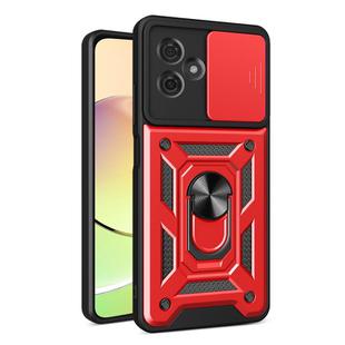 For Motorola Moto G54 5G EU Sliding Camera Cover Design TPU Hybrid PC Phone Case(Red)