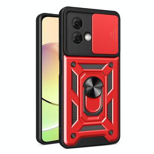 For Motorola Moto G84 Sliding Camera Cover Design TPU Hybrid PC Phone Case(Red)