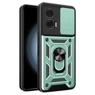 For Motorola Edge 50 Fusion Sliding Camera Cover Design TPU Hybrid PC Phone Case(Mint Green)