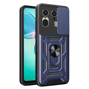 For Motorola Edge 50 Ultra Sliding Camera Cover Design TPU Hybrid PC Phone Case(Blue)