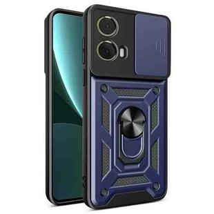 For Motorola Moto G85 / S50 Neo Sliding Camera Cover Design TPU Hybrid PC Phone Case(Blue)