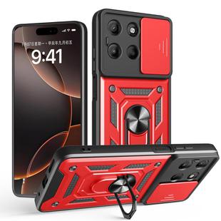 For Motorola Moto G15 Sliding Camera Cover Design TPU+PC Phone Case(Red)