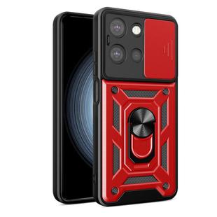 For Motorola Moto G 2025 Sliding Camera Cover Design TPU+PC Phone Case(Red)