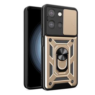 For Motorola Moto G 2025 Sliding Camera Cover Design TPU+PC Phone Case(Gold)