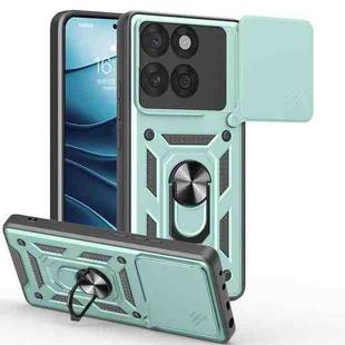 For Motorola Edge 60 Fusion Sliding Camera Cover Design TPU Hybrid PC Phone Case(Mint Green)